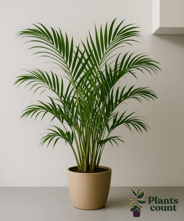 Areca palm verzorgen in woonkamer