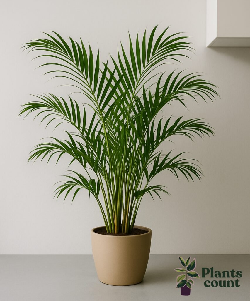 Areca palm verzorgen in woonkamer