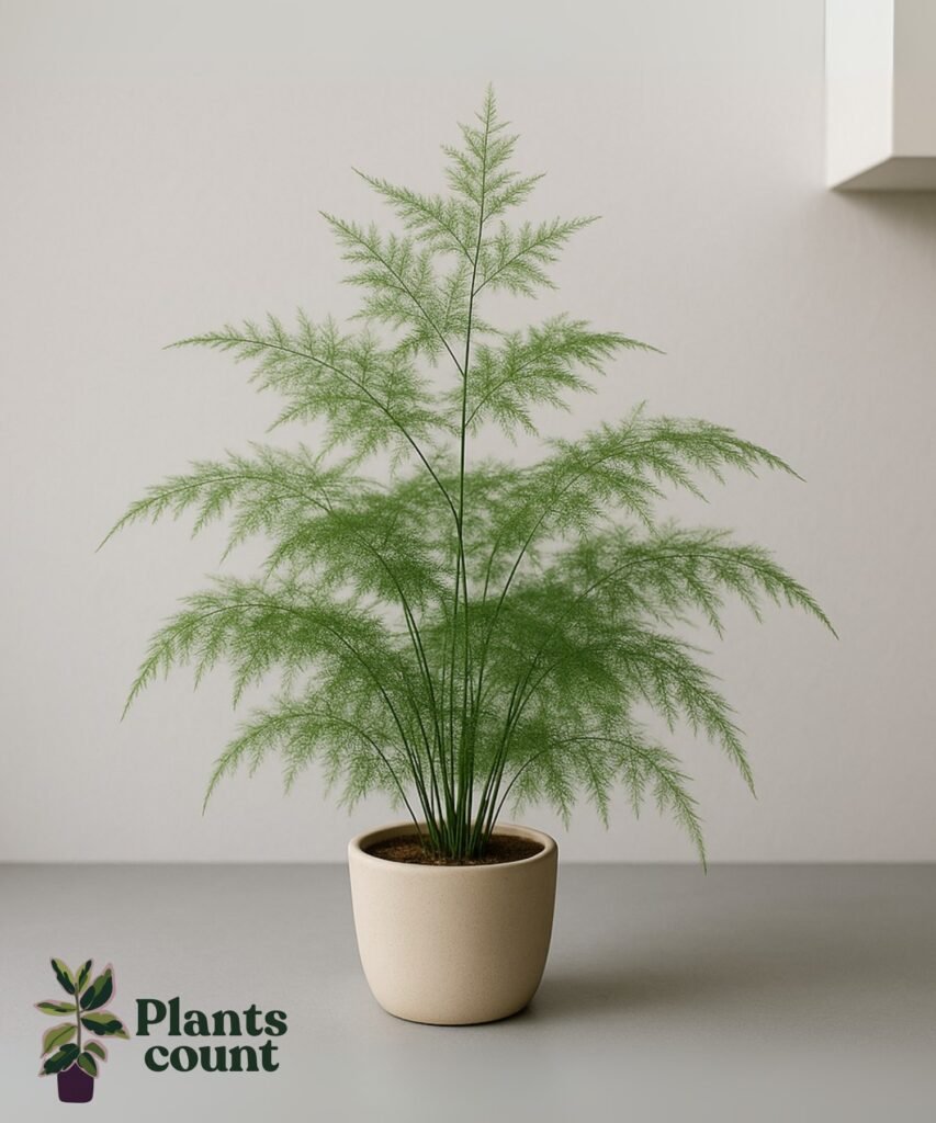 Asparagus verzorgen in woonkamer