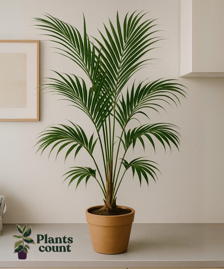 Kentia verzorgen in woonkamer