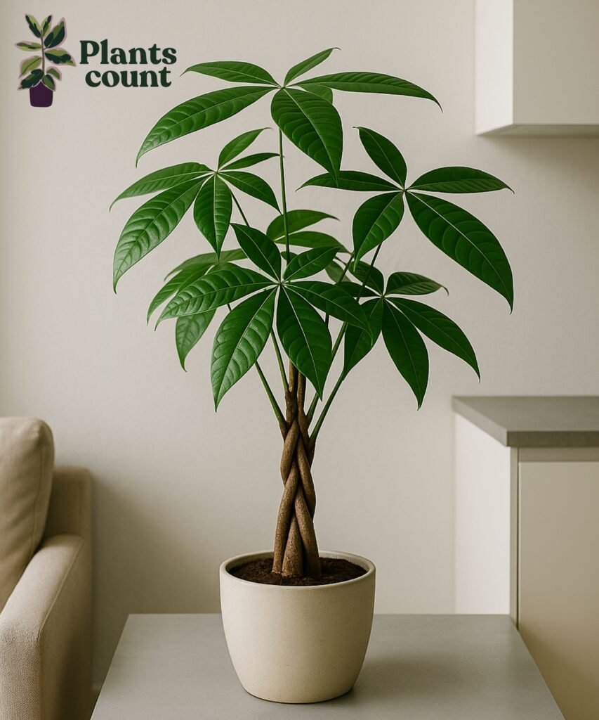 Money Tree met gevlochten stam