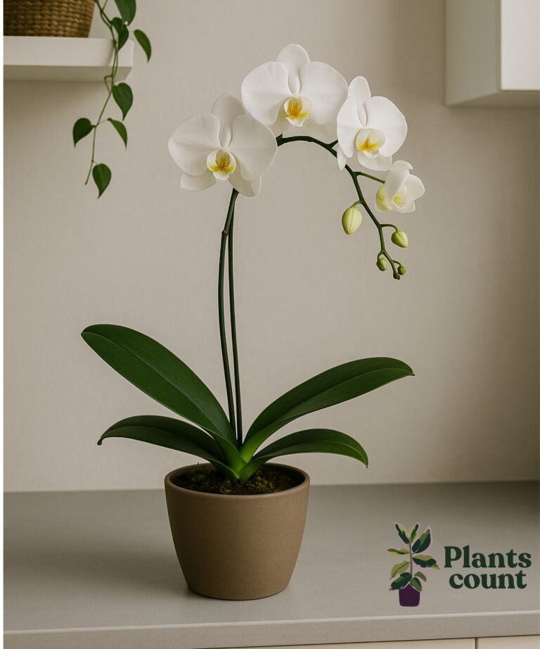 Phalaenopsis orchidee met witte bloemen