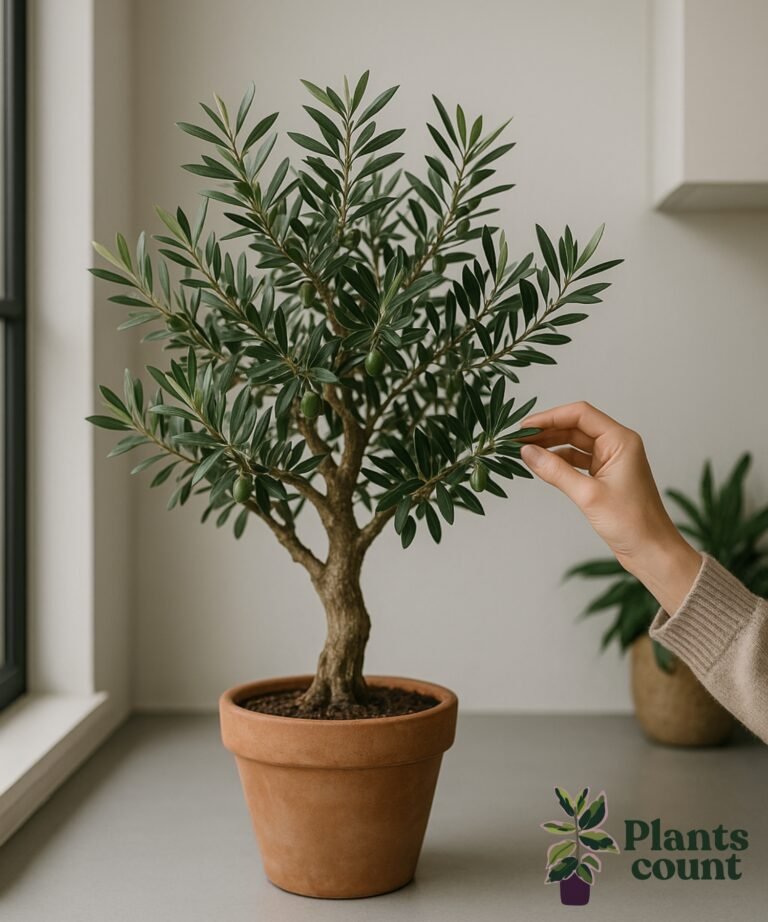 Olea Europaea met zilvergroene bladeren