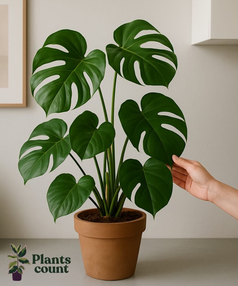 Monstera Deliciosa met grote bladeren