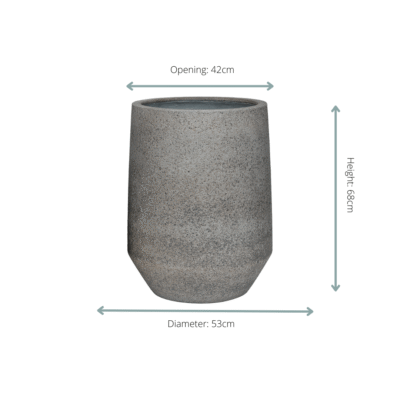 Pottery Pots Harith High L Dioriet Grey – D53 x H68 Sierpot - afbeelding 2