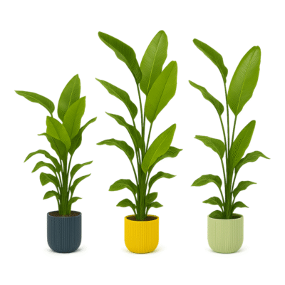 Strelitzia nicolai – Paradijsvogelplant Nicolai in Elho Vibes Fold Pot