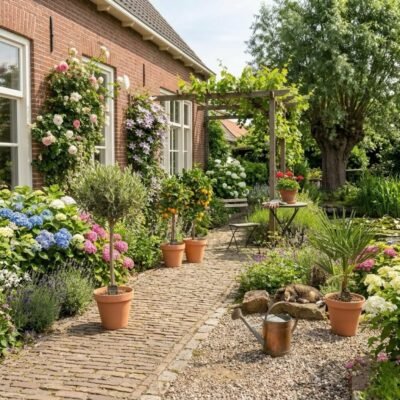 Mediterrane buitenplant in terracotta pot - afbeelding 2